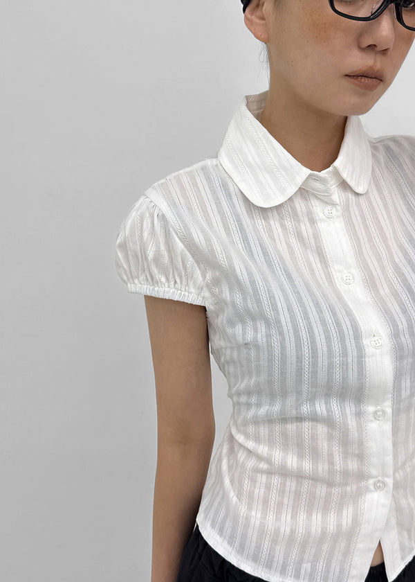 Familo Strap Summer Short Sleeve Blouse