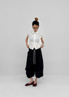 Familo Strap Summer Short Sleeve Blouse
