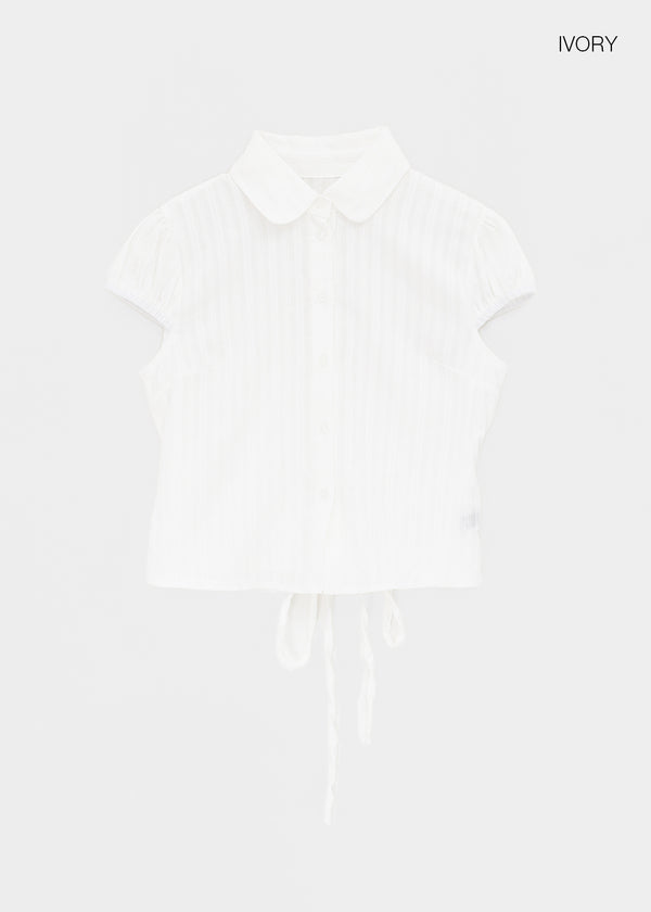 Familo Strap Summer Short Sleeve Blouse