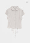 Familo Strap Summer Short Sleeve Blouse