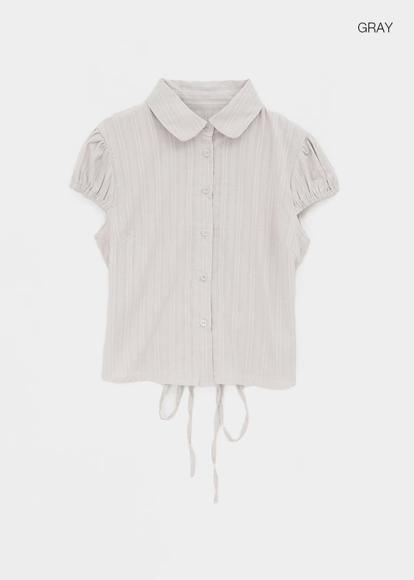 Familo Strap Summer Short Sleeve Blouse