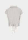 Familo Strap Summer Short Sleeve Blouse