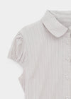 Familo Strap Summer Short Sleeve Blouse
