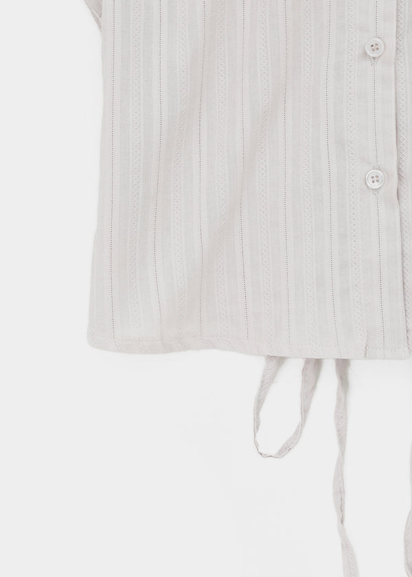 Familo Strap Summer Short Sleeve Blouse