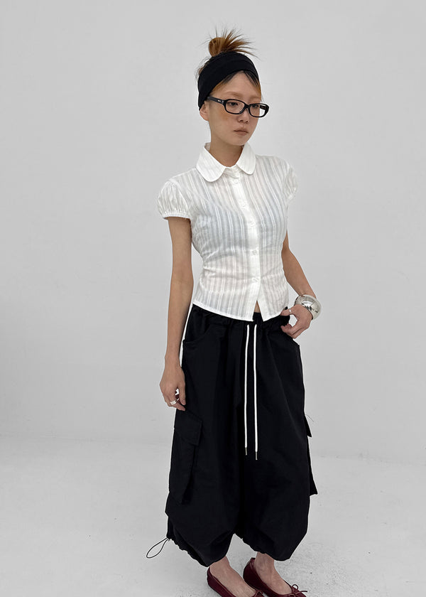 (UNISEX) Lidoff Nylon Cargo Half-length Pants