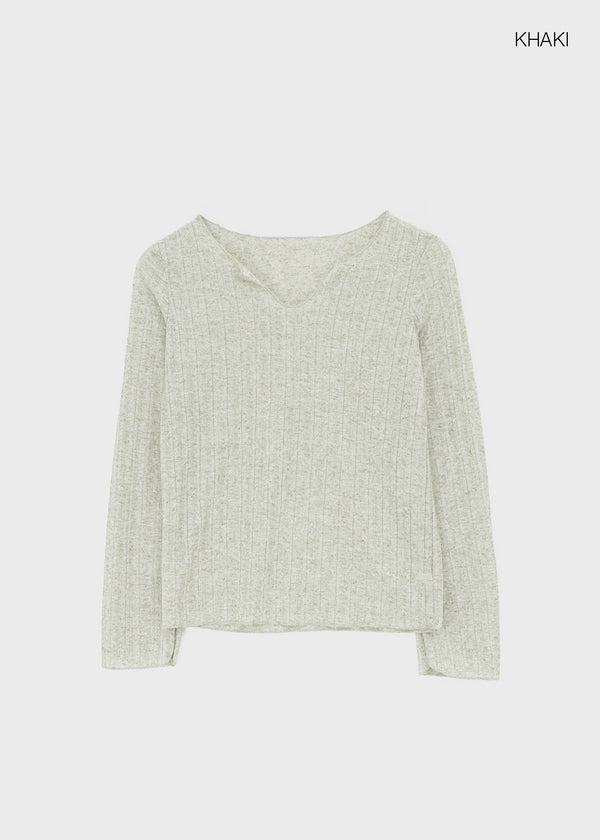 FKA Summer V-neck Long Sleeve Tee