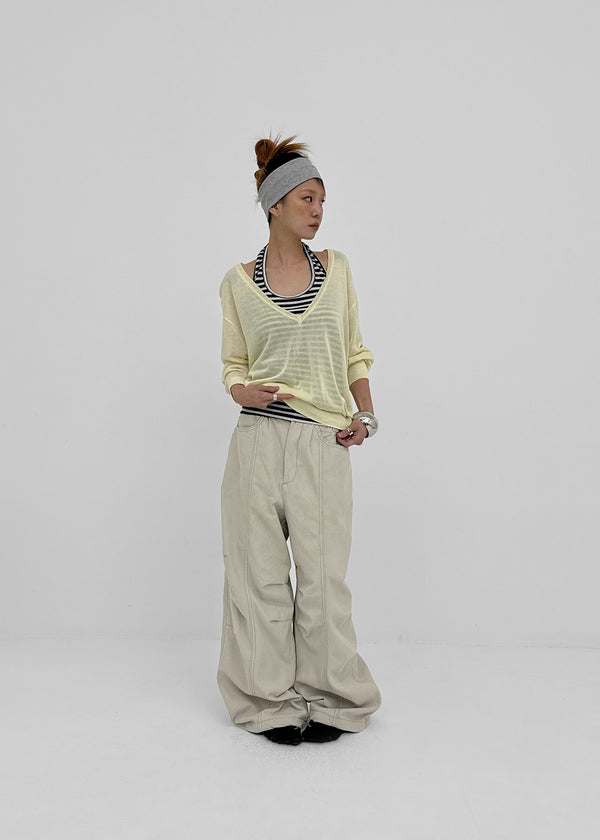 Nellian Deep V-Neck Summer Knit