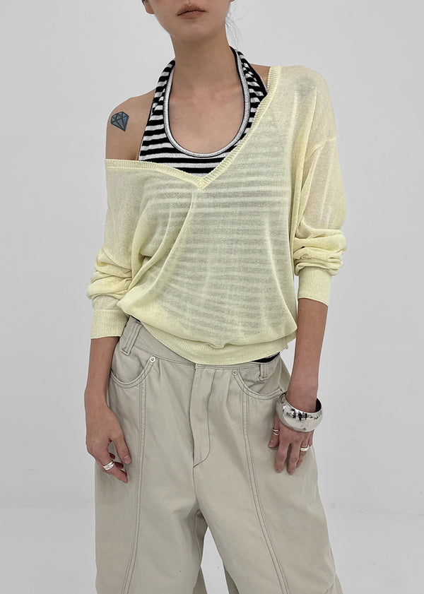 Nellian Deep V-Neck Summer Knit