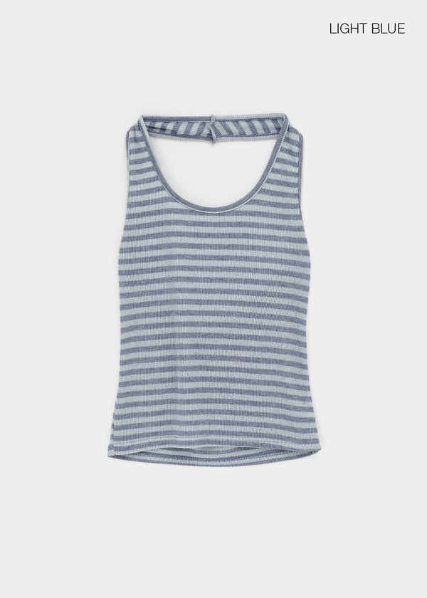 Tessian striped knit halter top