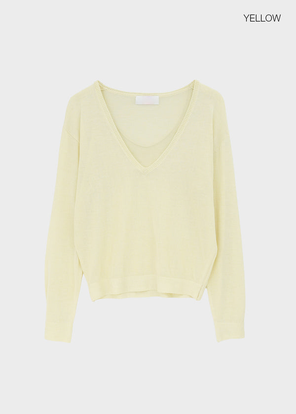 Nellian Deep V-Neck Summer Knit