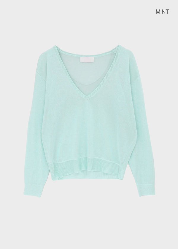 Nellian Deep V-Neck Summer Knit