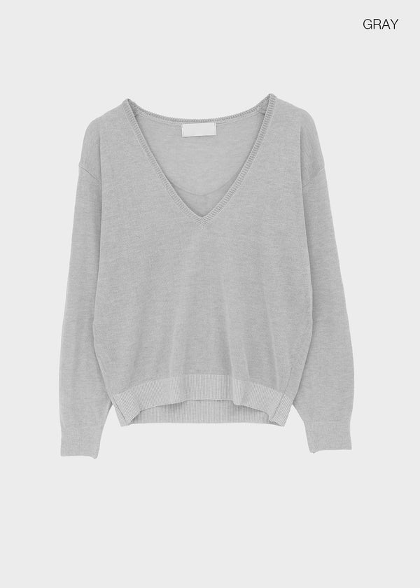 Nellian Deep V-Neck Summer Knit