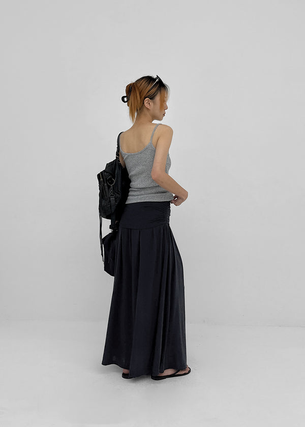 Forit Folding Shirred Long Skirt (Available as a set)