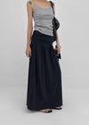 Forit Folding Shirred Long Skirt (Available as a set)
