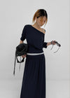Polyt Off-shoulder Sleeveless Top (Available as a set)