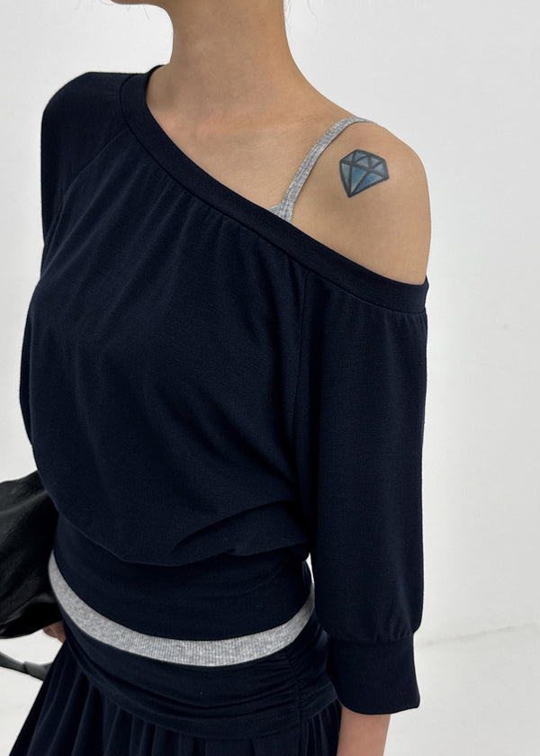 Polyt Off-shoulder Sleeveless Top (Available as a set)