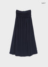 Forit Folding Shirred Long Skirt (Available as a set)