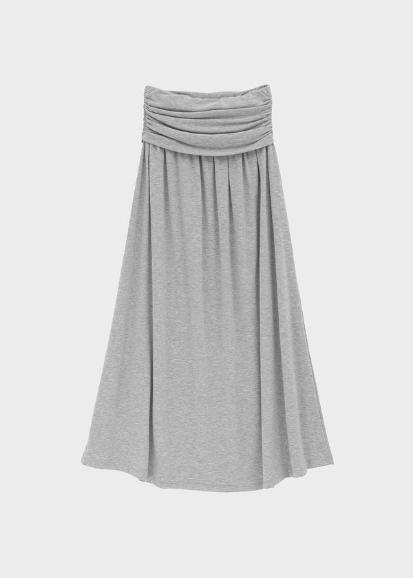 Forit Folding Shirred Long Skirt (Available as a set)