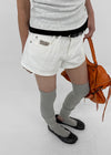Sets Low-waist Patch Cotton Shorts