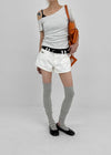 Sets Low-waist Patch Cotton Shorts