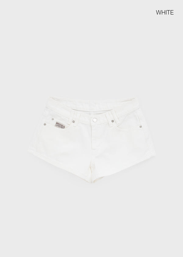 Sets Low-waist Patch Cotton Shorts