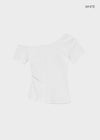 Kuruen Asymmetrical Off-Shoulder Short Sleeve Tee