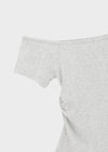 Kuruen Asymmetrical Off-Shoulder Short Sleeve Tee