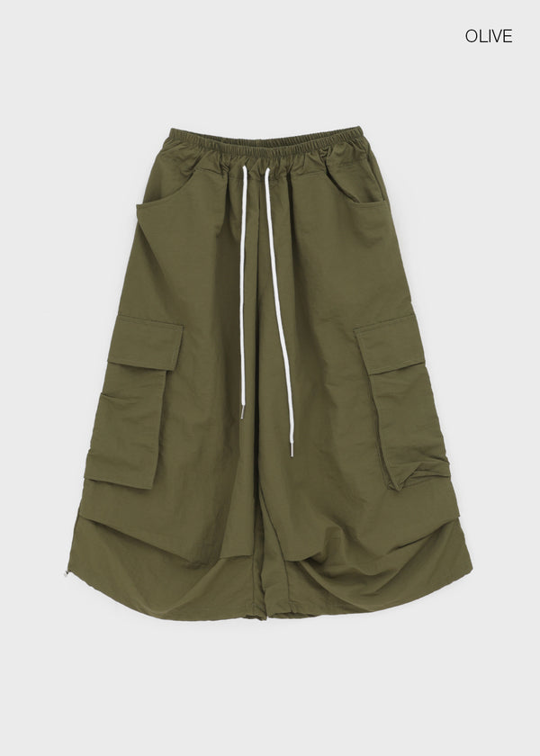 (UNISEX) Lidoff Nylon Cargo Half-length Pants