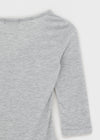 Bellows button V-neck 3/4 sleeves