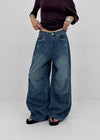 Meloff cut-out wide denim pants
