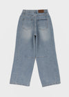 Meloff cut-out wide denim pants