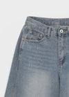 Meloff cut-out wide denim pants