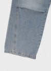 Meloff cut-out wide denim pants