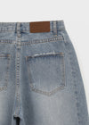 Meloff cut-out wide denim pants