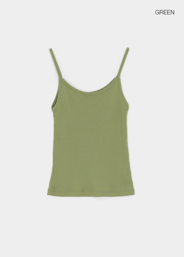 Roselen Ribbed U-Neck Sleeveless