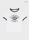 (UNISEX) Burinf Printed Ringer Short Sleeve T-shirt