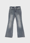 Deanb Low-waist Damaged Bootcut Denim Pants