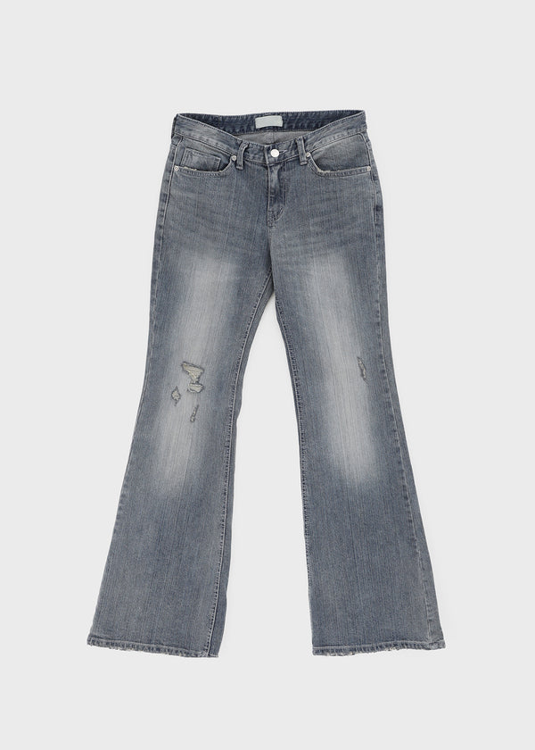 Deanb Low-waist Damaged Bootcut Denim Pants