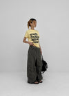 Corset print short-sleeve tee