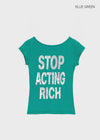 Weben Cap Sleeve Lettering Short Sleeve Tee