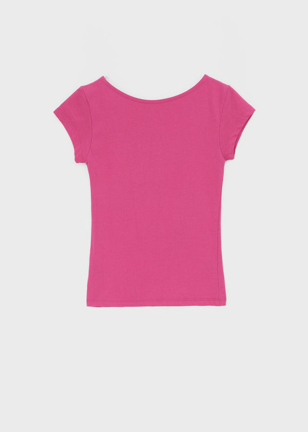 Weben Cap Sleeve Lettering Short Sleeve Tee