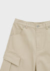 (UNISEX) Jetting Bermuda Back Elastic Cargo Pants