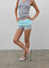 Lisset striped folding shorts