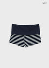 Lisset striped folding shorts