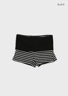 Lisset striped folding shorts