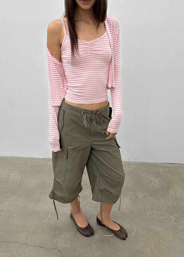 HelloT Capri Cargo Pants