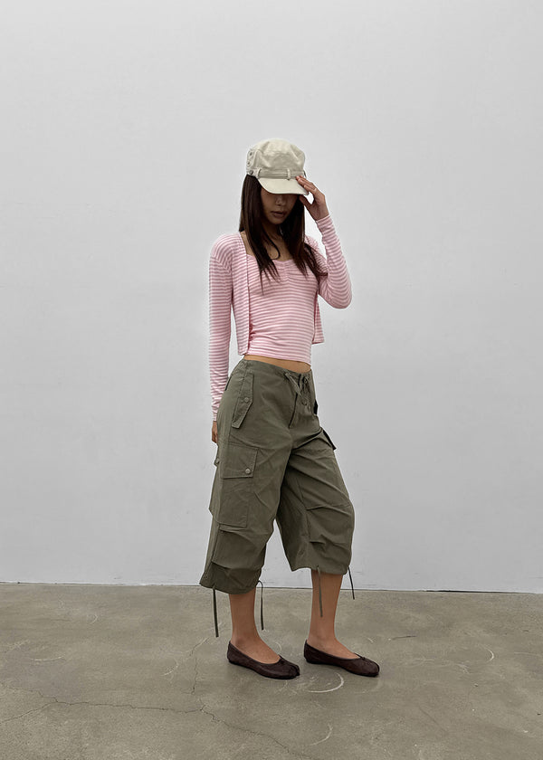 HelloT Capri Cargo Pants
