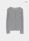 Debpin Henley Neck Roll-up Summer Long Sleeve Tee