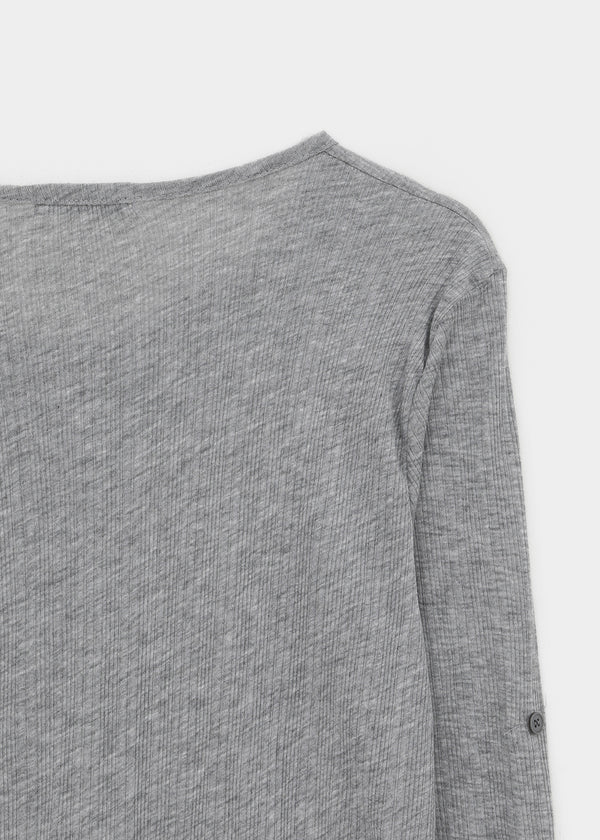 Debpin Henley Neck Roll-up Summer Long Sleeve Tee
