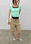 HelloT Capri Cargo Pants